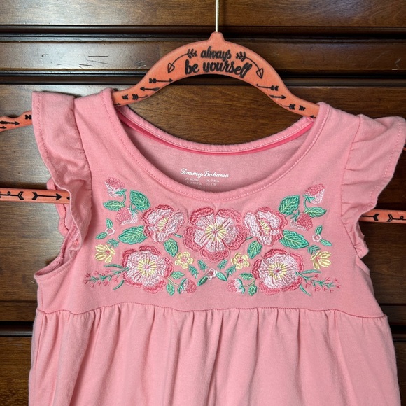 Tommy Bahama ⚜️ Girls Floral Embroidered Dress - Picture 2 of 7